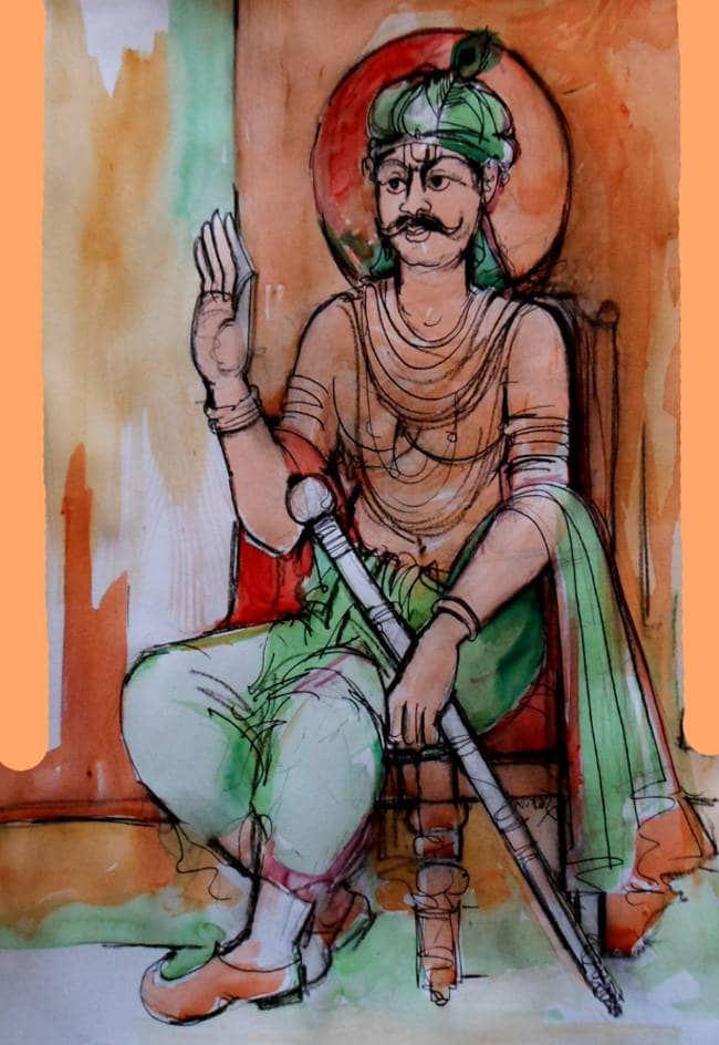 Sketch of Bhagwan Parshuram by Bhaveshsinh Dusane