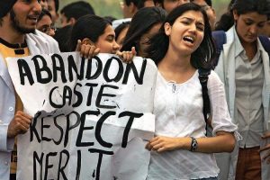 Medical students protest against reservations in 2006